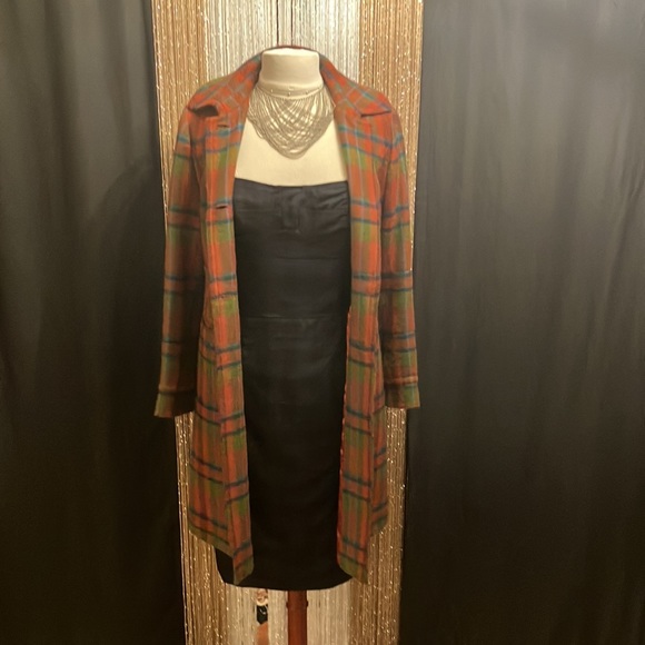 Colorful Plaid Trench Coat - Picture 11 of 14